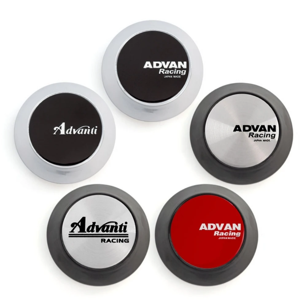 Car Accessories In Tokyo - 4個セット 69MM 車用ホイールセンターハブキャップ ADVAN RACING Advanti