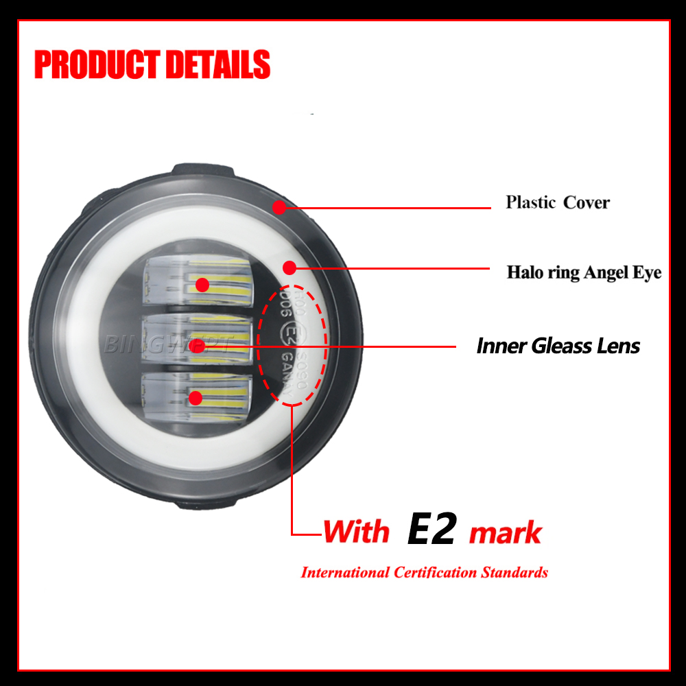 2 X 車用エンジェルアイフォグライト 30W LED フォ - Car Accessories Xcent のレビューと価格