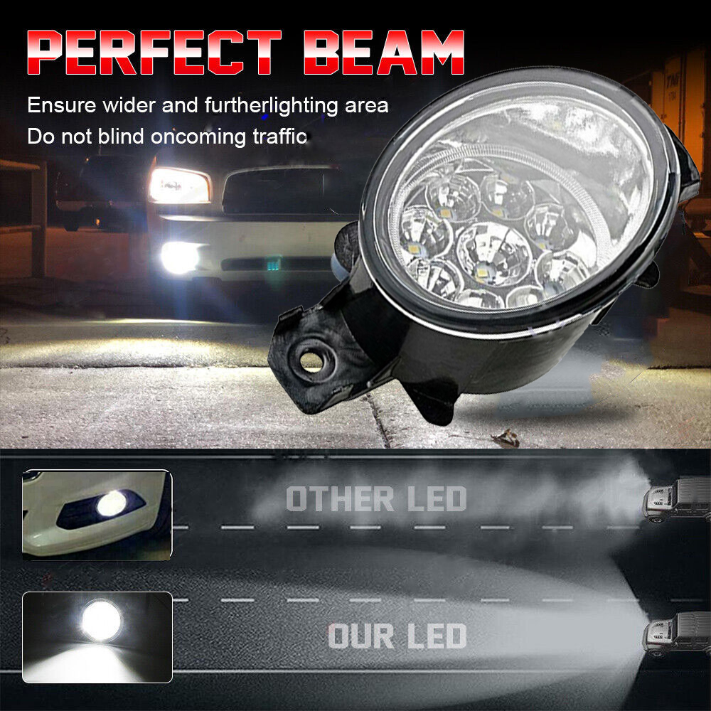 2x LED バンパーフォグランプ 日産セントラ キャシュカ - Car Accessories Xcent のレビューと価格