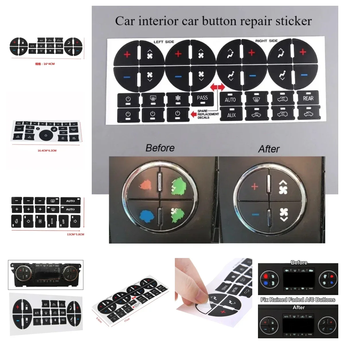 車の窓ボタンクリエイティブスイッチステッカーリフターノベルテ - Car Accessories On Amazon のレビューと価格