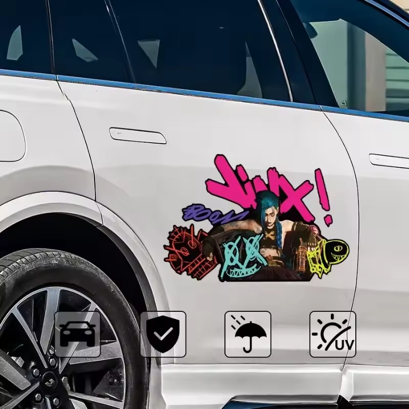 Arcane Jinx グラフィティ反射車ステッカー電動バイ - Car Accessories On Amazon のレビューと価格