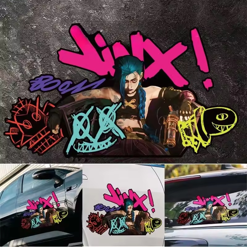 Arcane Jinx グラフィティ反射車ステッカー電動バイ - Car Accessories On Amazon のレビューと価格