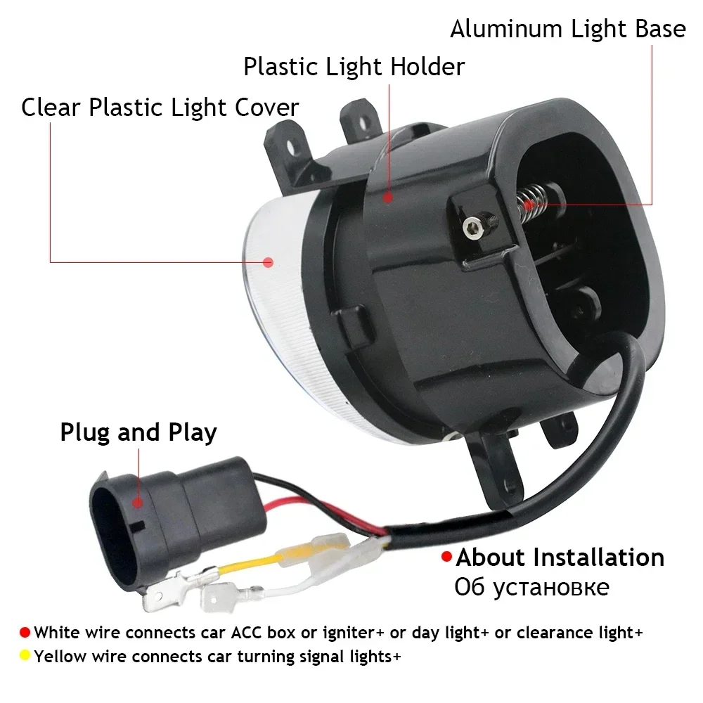 トヨタマーク用レンズ付きLEDフォグランプ,x130,200 - Car Accessories Xcent のレビューと価格