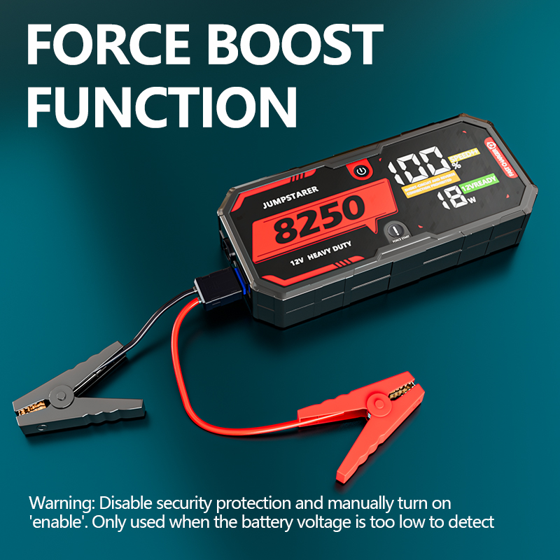 8250A 12V 車用ジャンプスターター ポータブルカーバ - Portable Jump Starter のレビューと価格
