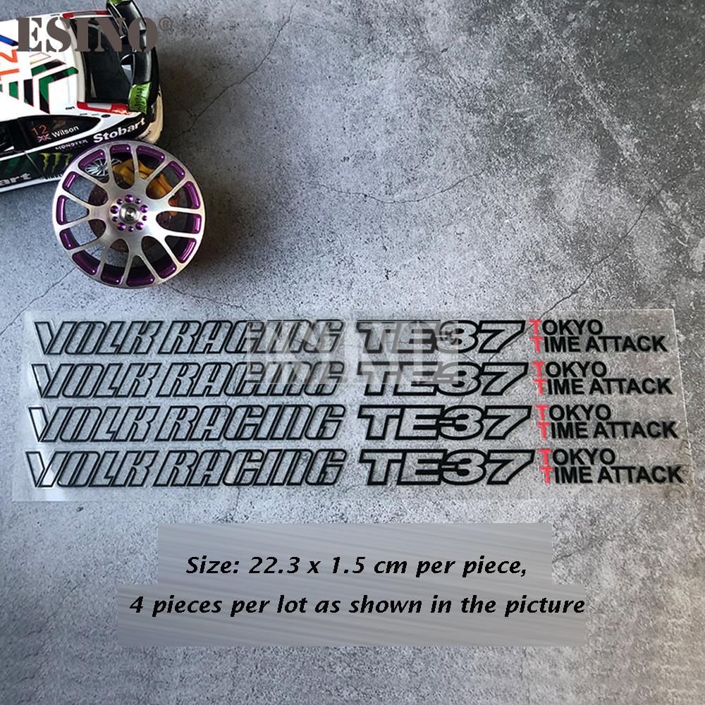 4 x カースタイリングホイールリム装飾ビニールステッカーカ - Car Accessories In Tokyo のレビューと価格
